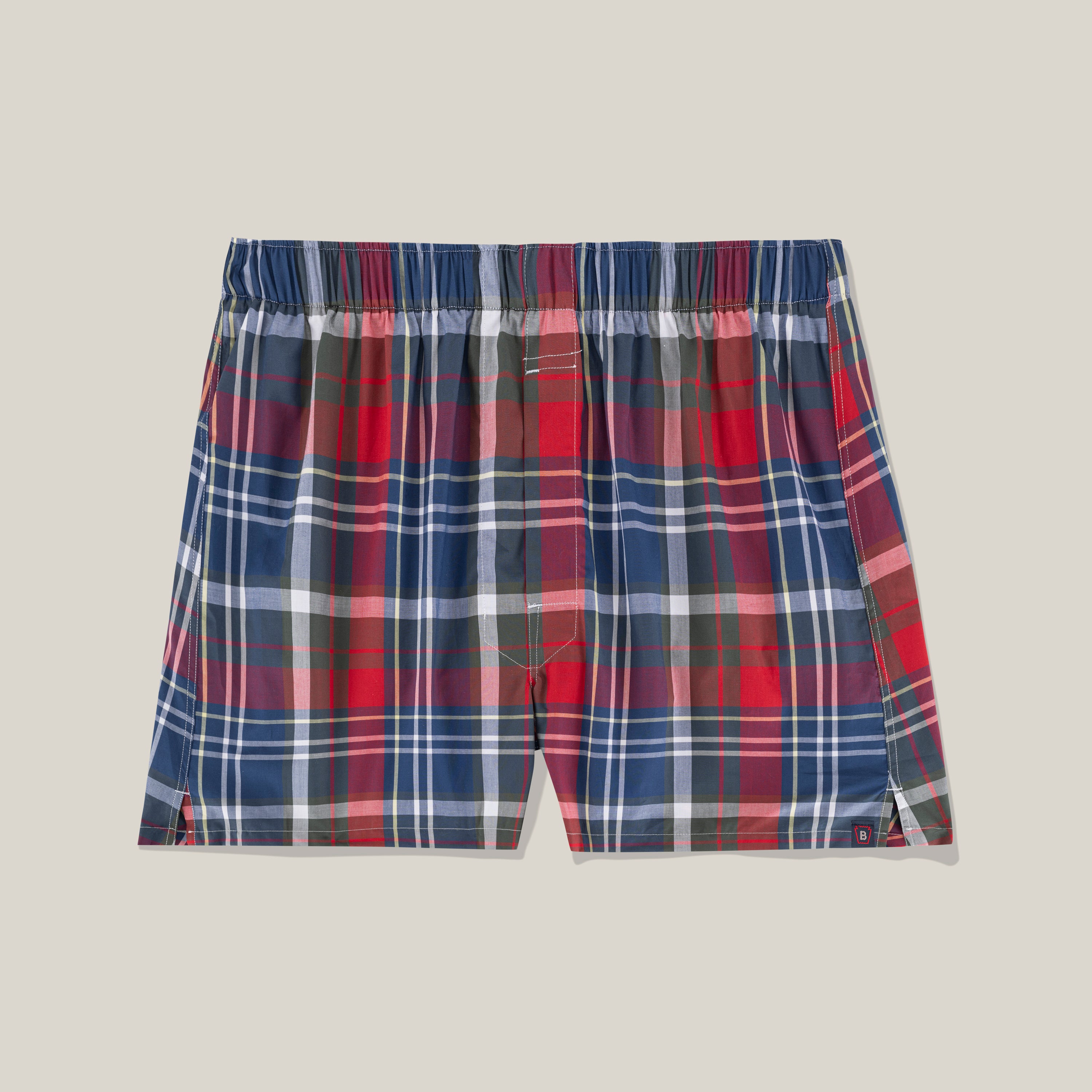 Classic Fit Boxer Red and Green Plaid