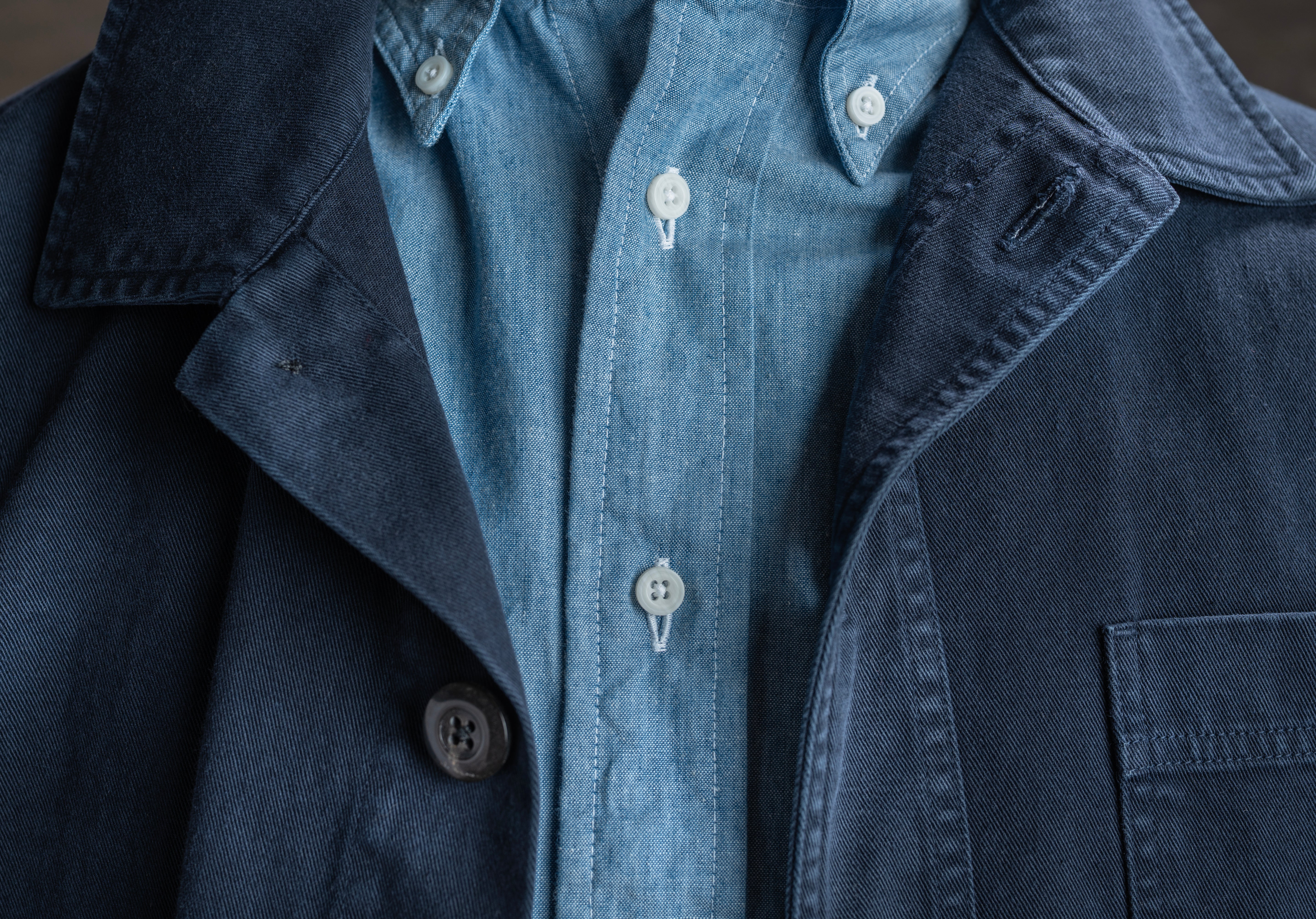 Standard Fit Bleached Chambray Shirt